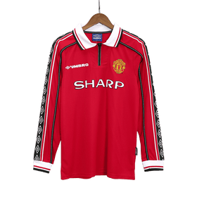 Retro Manchester United Home Long Sleeve Jersey 1998/00