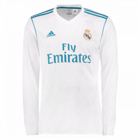 Retro Real Madrid Home Long Sleeve Jersey 2017/18