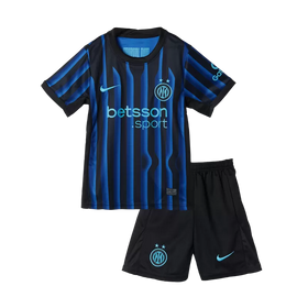 Inter Milan Home Soccer Jersey Kit 2025/26 Kids(Jersey+Shorts)