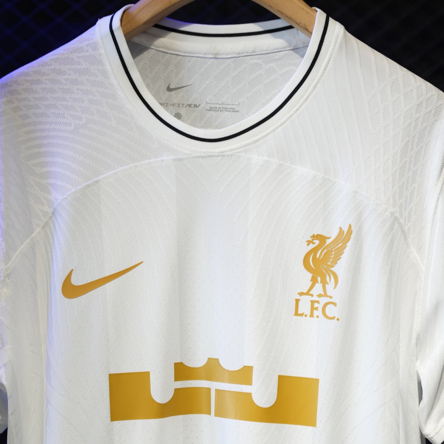 Liverpool x Lebron James Gold and White Jersey