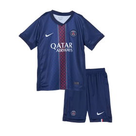 PSG Home Soccer Jersey Kit 2025/26 Kids(Jersey+Shorts)