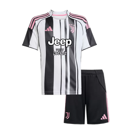 Juventus Home Soccer Jersey Kit 2025/26 Kids(Jersey+Shorts)
