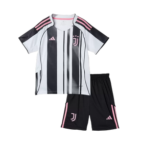 Juventus Home Soccer Jersey Kit 2025/26 Kids(Jersey+Shorts)