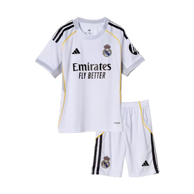 Real Madrid Home Soccer Jersey Kit 2025/26 Kids(Jersey+Shorts)